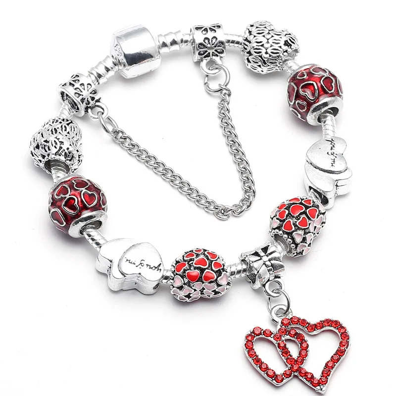 BAOPON Rainbow of love Charms Bracelet &amp Bangles for Women Fashion Jewelry With Beads Fine Wholesale | Украшения и аксессуары