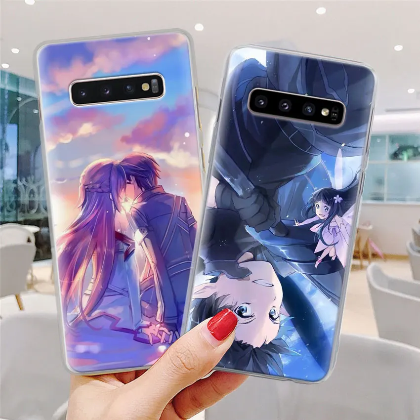 Обувь для вечеринки в Стиле косплей Sword Art Online(SAO), чехол для телефона аниме для samsung Galaxy S10e S10 плюс S7 S8 S9 Plus Note 8 9 M10 M20 M30 жесткий чехол Coque