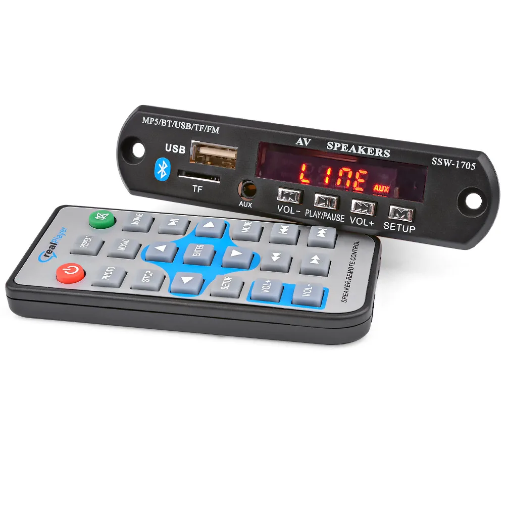AIYIMA 5 в Bluetooth 4,2 Bluetooth декодер аудио Плата HD MP5 автомобильный аудио декодер USB FM Aux радио декодирование Поддержка приложения