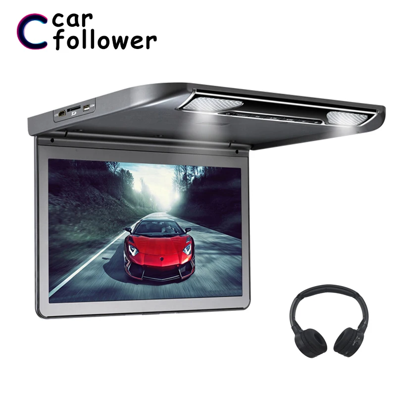 MP5 плеер с 13 3 дюймовым монитором креплением на крыше Full HD 1920*1080 HDMI/USB/SD/IR/FM