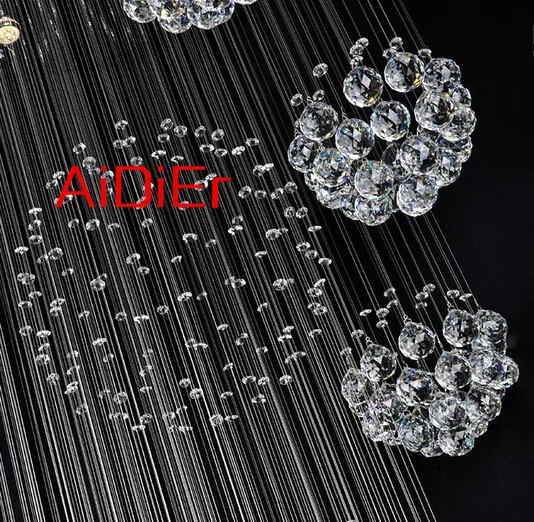 Новый современный отель лобби-большой кристалл лампы/лестница Потолочные