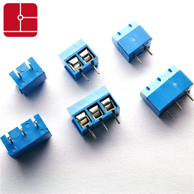 

50pcs KF301-2P KF301-3P Pitch 5.08mm Straight Pin 2P 3P Terminal Block Connector Blue