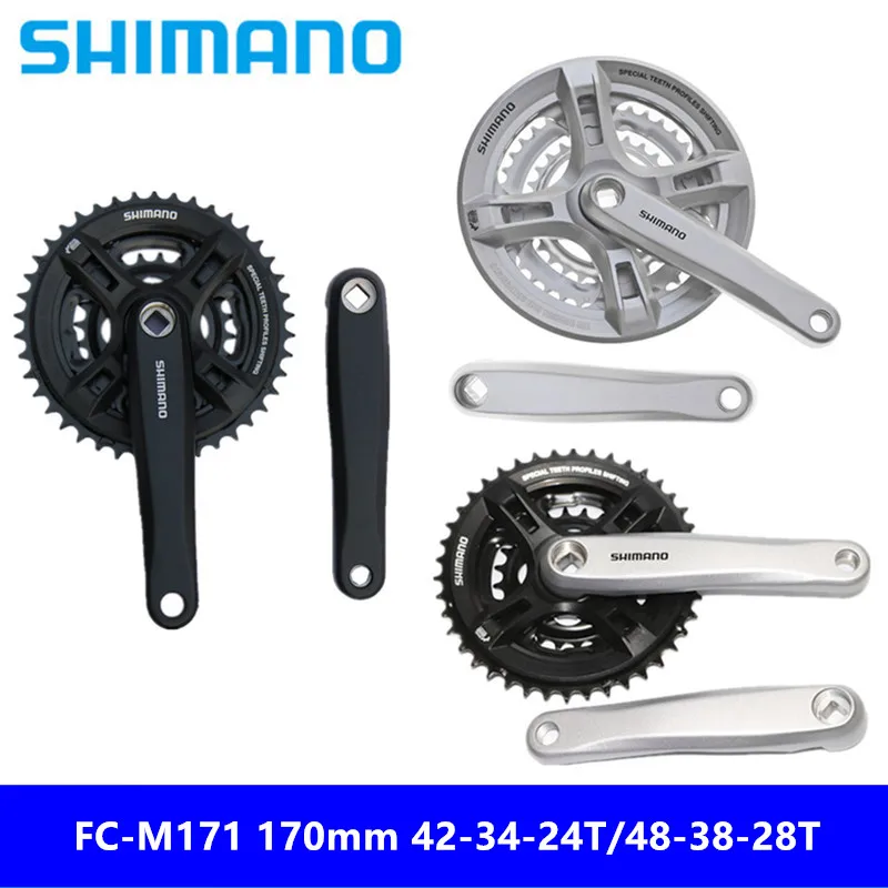 Новый оригинальный SHIMANO FC M171 MTB Звездочка 170 мм 42 34 24T/48T 38 28T 7/8 скорость квадратное