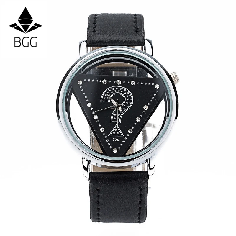 Женские Роскошные Кварцевые часы с полым циферблатом BGG Брендовые женские