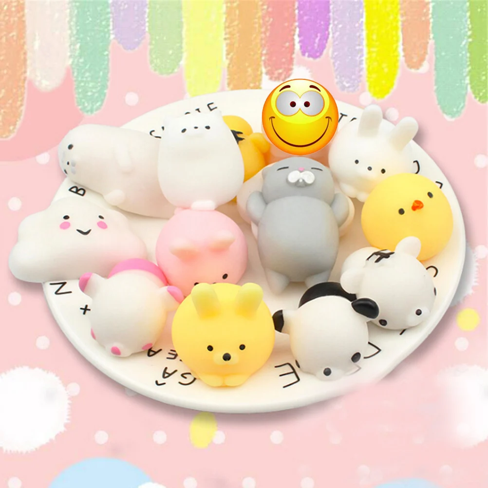10PCS Random Squishy Slow Rising Kawaii Cute Animal Hand Toy Decor DIY anti-stress Healing Toys Gifts for Children Adult | Игрушки и