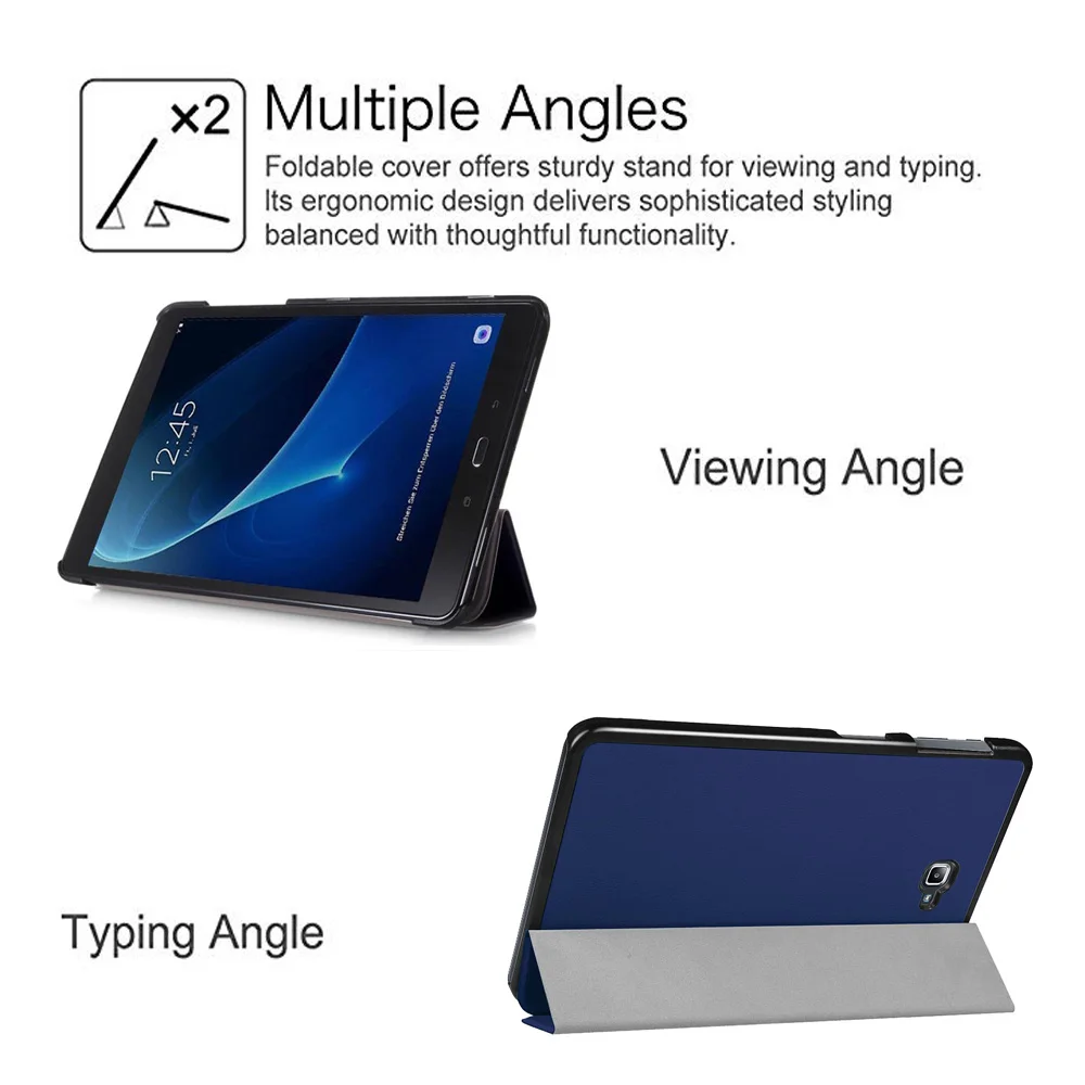 Тонкий складной чехол подставка для планшета Samsung Galaxy Tab A A6 2016 дюйма|Чехлы