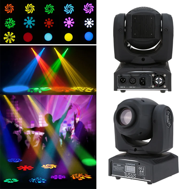 DMX 512 Dj светильник s мини Moving головной 8 Цвет 9/11 канал вечерние диско шоу мерцающий