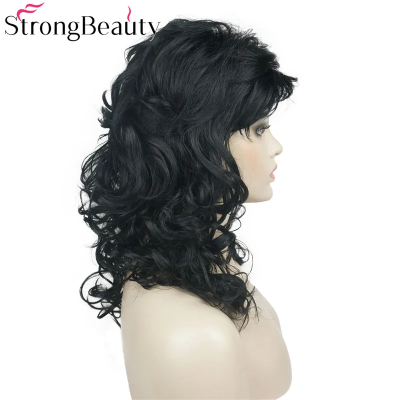 StrongBeauty длинные вьющиеся бордовые парики женские синтетические светлые волосы
