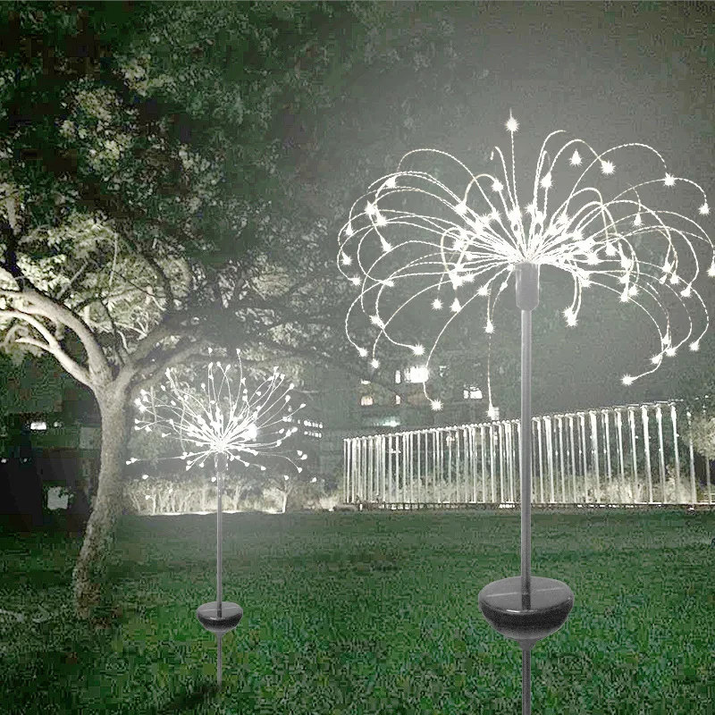 2 шт. Солнечный 120 светодиодный S Starburst Сказочный светодиодный фейерверк струнный светильник s букет водонепроницаемый Рождественский свадебный декоративный светильник