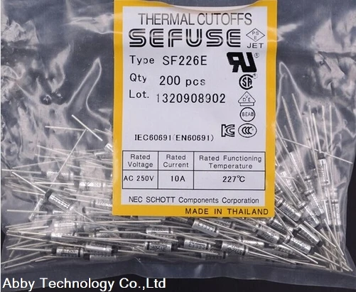 5 шт. SF226E SEFUSE Cutoffs NEC Термопредохранитель 227C 227 градусов 10A 250V Новый | Строительство