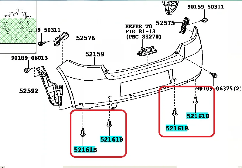25x Бампера Толкающего Типа Клип Фиксаторы для Toyota Camry Corolla Yaris Celica Lexus ES300 ES330 52161-16010