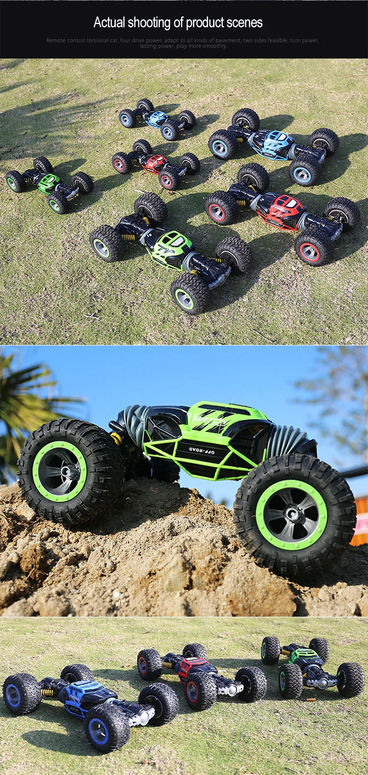 Четырехколесный привод 4WD радиоуправляемая Игрушечная машина гусеничный перезаряжаемый двухсторонний трюк внедорожный автомобиль 2,4 г игрушки-трансформеры для подарка
