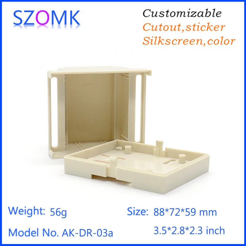 Бесплатная доставка пластиковая коробка для электроники plc din rail box (1 шт.) 88*72*59 мм
