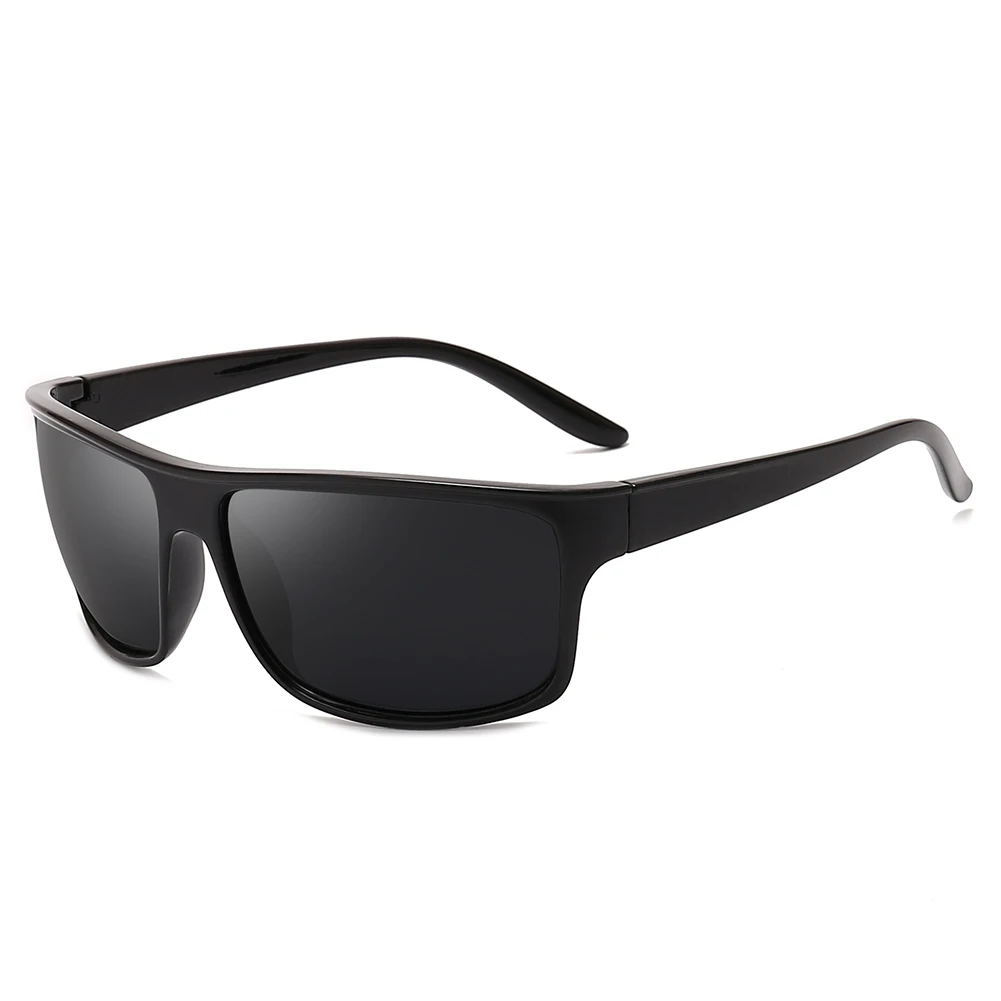 Bright black OVZA поляризованные мужские классические солнцезащитные очки прочные очки для вождения мужские отражающие зеркальные солнцезащитные очки поляризационные очки S6070 - Цвет линз: Bright black