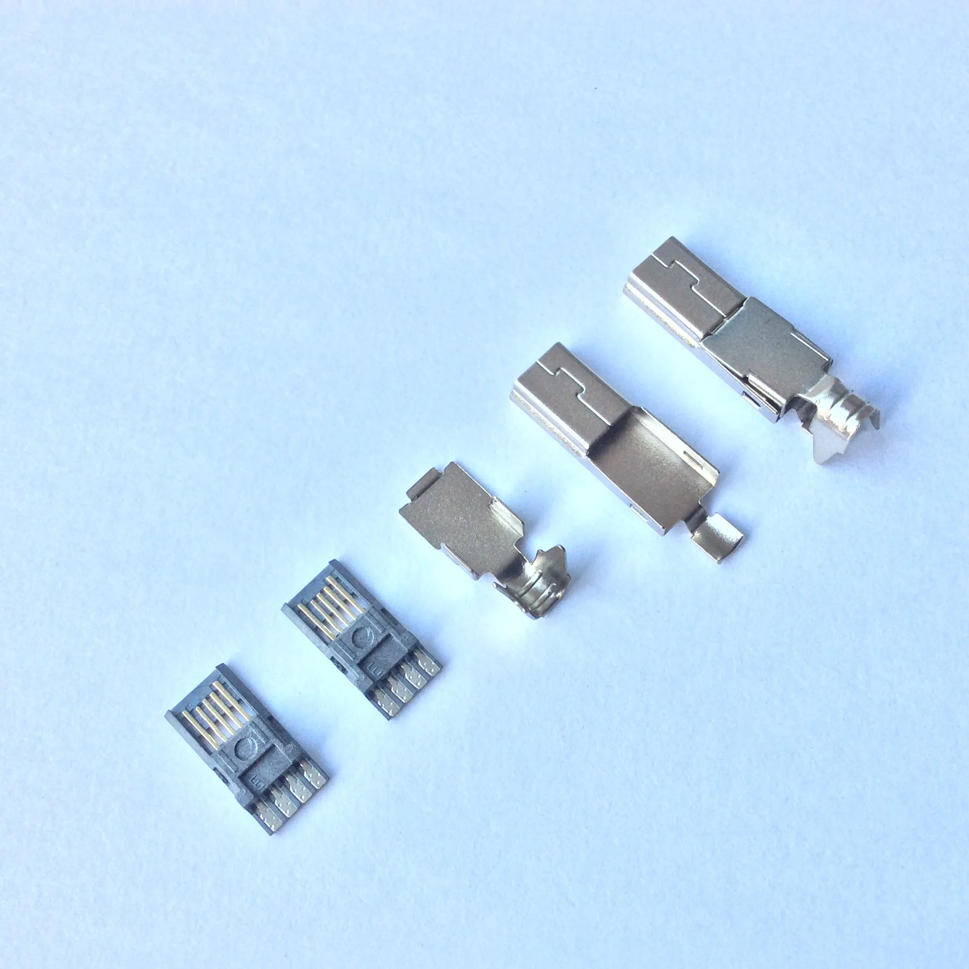 10sets Mini USB 5PIN Welding T Type Male Plug Connectors Charger 5P Tail Charging Socket 3 in 1 Metal | Обустройство дома
