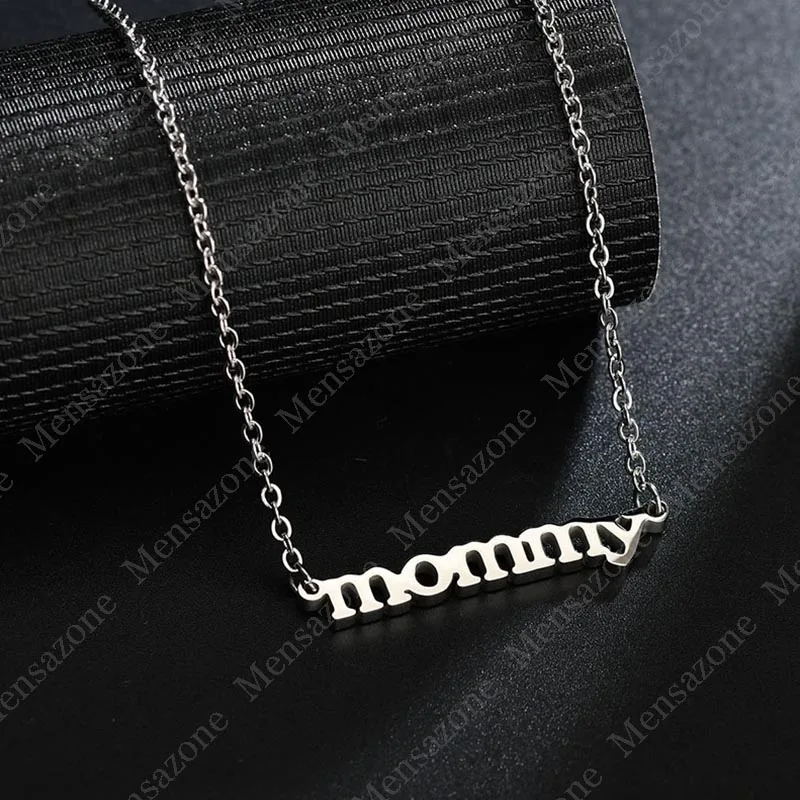 MENSAZONE Love Mama Цепочки и ожерелья s Подвески Нержавеющая сталь мама буквы Мода Для