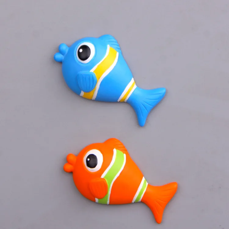 2 шт/набор красочные рыбы 3D Действие фигурный магнит мультфильм шаблон магнитные