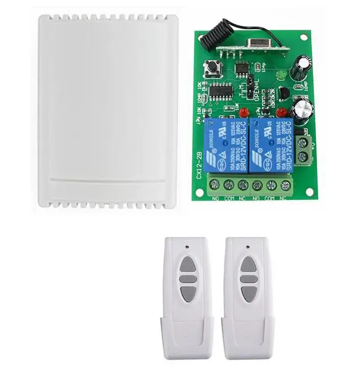 Дальняя дистанция 12 В 2CH DC12V 10A реле 2 CH Беспроводной RF пульт дистанционного управления переключатель для гаражной двери ворот лампа открывания окон
