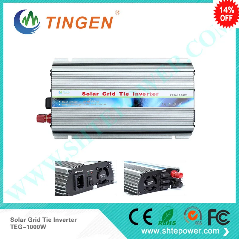 

1000W Grid Tie Inverter MPPT Function, Pure Sine Wave 220V/230V/240VAC Output 24-45VDC Input Micro on grid tie inverter