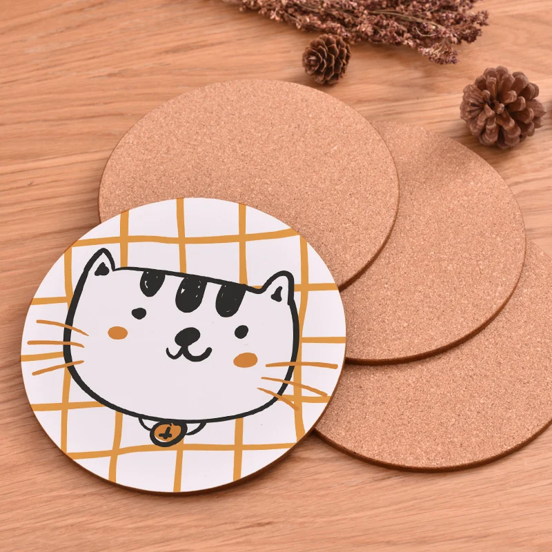 Uncle cat Wood Potholer Pad Non-slip Heated Mat Brand Round Table Kitchen Hot Pot Place Mats For 1pc | Дом и сад