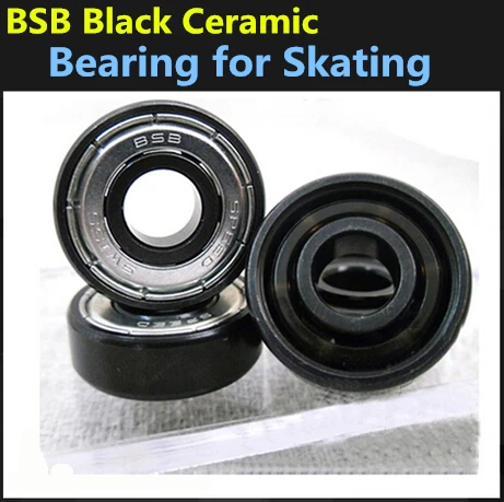 16 pcs/lot BSB Black Ceramic Roller Bearing Skating Bearing 