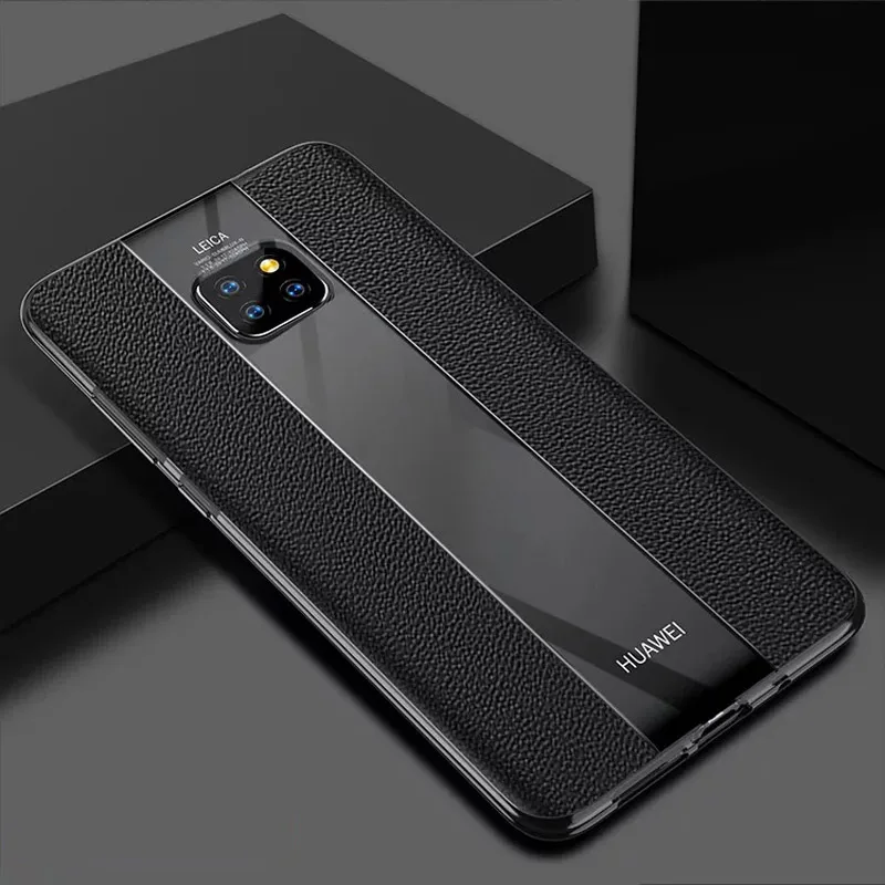 For Huawei Mate 20 Pro Case Porsche Leather X Transparent Cover 10 P20 P30 |