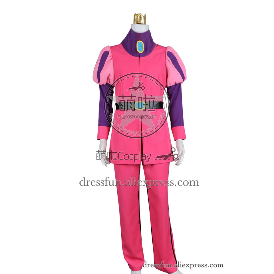 Adventure Time Косплей Костюм Принца Гамбола новый полный комплект розовый