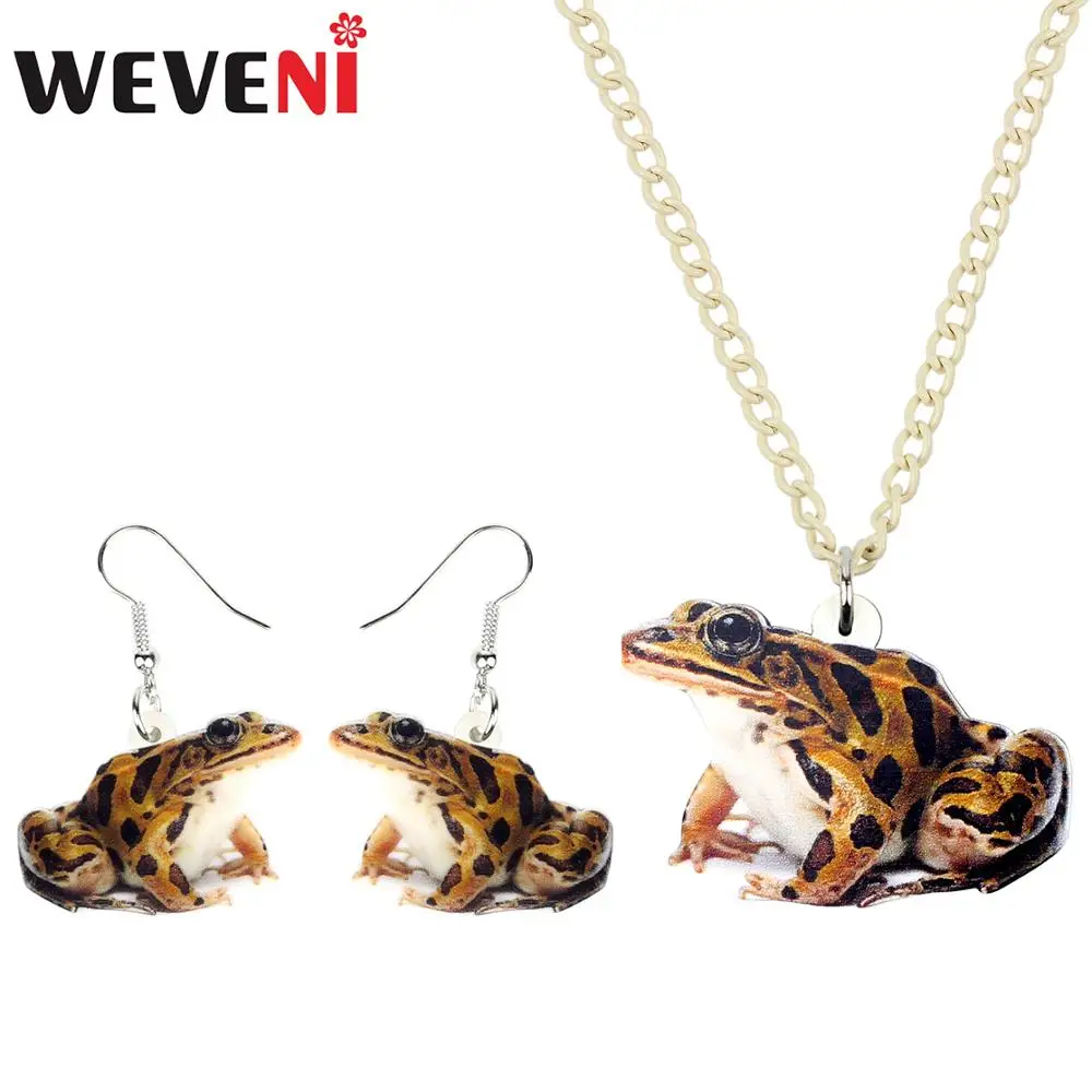 Акриловые Ювелирные наборы WEVENI забавное оригинальное ожерелье и серьги в форме