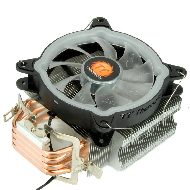 Кулер для процессора Thermaltake Rainbow D400P(мультиплатформа/Поддержка AM4/4 тепловая трубка/светодиодный RGB вентилятор/mute/интеллектуальный контроль температуры