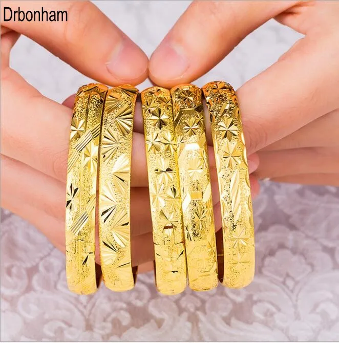 Оптовая продажа с фабрики 1 шт золотой браслет для женщин цвет Дубай свадебное