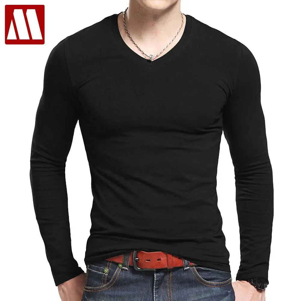 Мужские футболки с длинным рукавом и V образным вырезом|mens long sleeve tshirt|t shirt menv neck t |