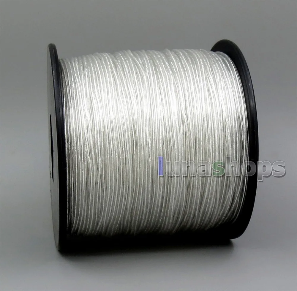 LN006014 200 м OCC посеребренный 24*0,05 мм ПВХ(не Tefl) OD 1,35 мм кабель для наушников DIY сыпучий полуфабрикат ремонт на заказ