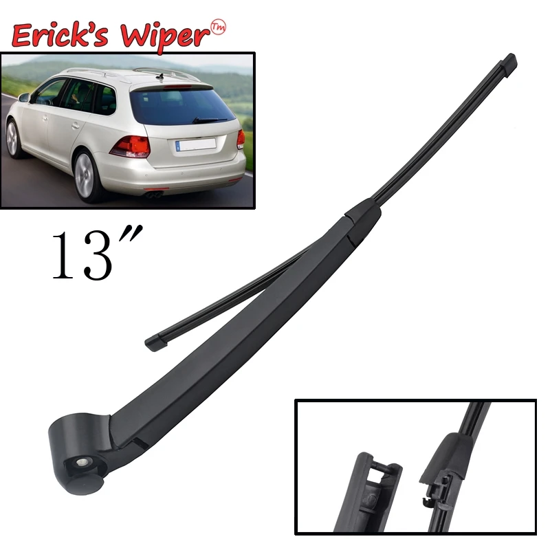 Набор задних щеток стеклоочистителя Erick's Wiper 13 дюймов и рычага для VW Golf VI MK 6