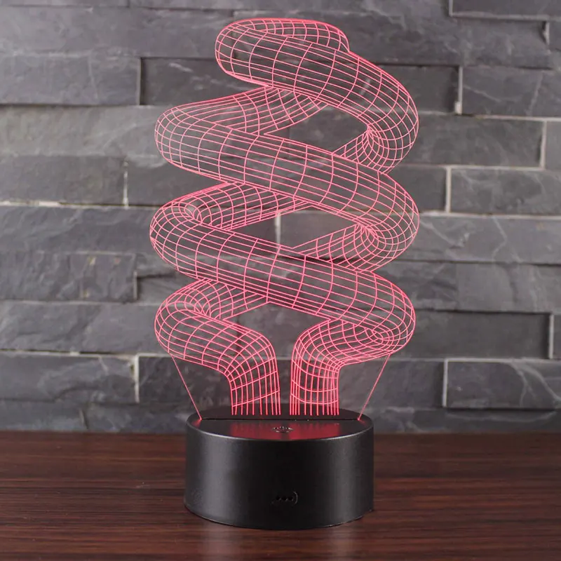 Энергосберегающая лампа тема 3D светодиодный Ночной светильник 7 цветов изменить