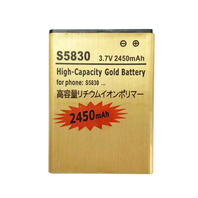 EB494358VU золотые батареи для SAMSUNG Galaxy Ace Gio Pro S5830 S5660 S5670 B750 i569 i579 Бесплатная