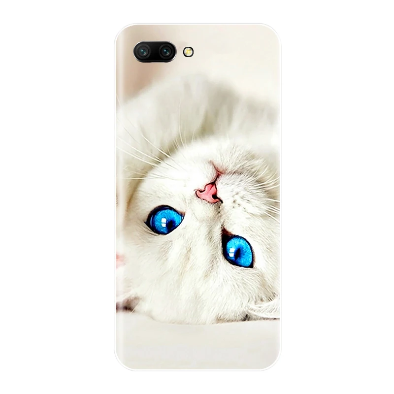 Чехол для телефона Huawei Honor 10 9 8 7 Lite Soft Silicone TPU Cute Cat Painted Back Cover 7A 7C 7S 7X Pro On.
