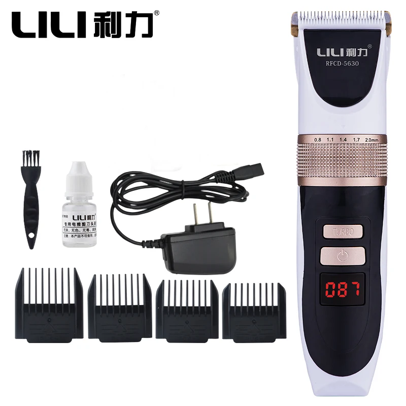 Профессиональная электрическая машинка для стрижки волос триммер мужчин ЖК