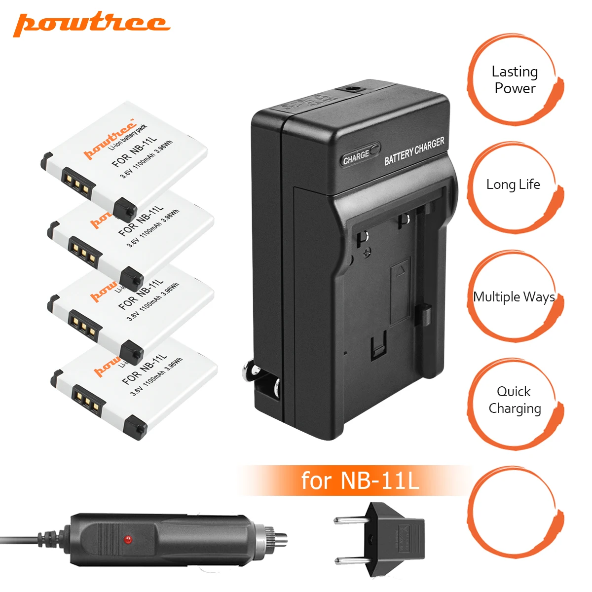 4x NB-11L NB11L NB 11L Батарея+ Зарядное устройство зум-объектив для Canon PowerShot A2300 A2400 A2500 A2600 A3400 A3500 является A4000 является SX400 является& SX410 является L15