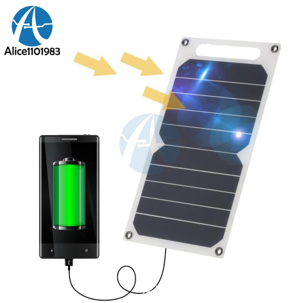 Новинка зарядное устройство с солнечной панелью 5 В 10 Вт портативная
