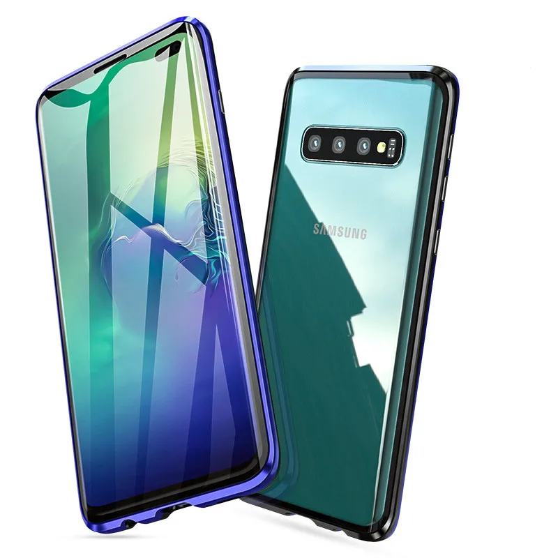 Полностью Магнитный адсорбционный чехол 360 для Samsung Galaxy S8 S9 S10 Plus S10e металлический