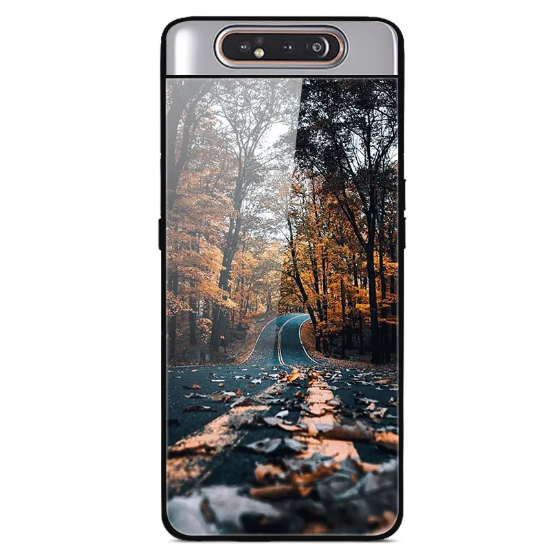 6," чехол для samsung A80, чехол A 80, роскошная задняя крышка из закаленного стекла для samsung Galaxy A80 A90 A 90, чехол, мягкий ТПУ бампер, рамка - Цвет: as photo 14