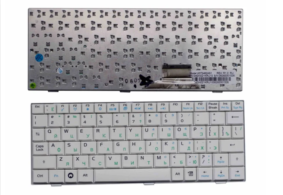 Белый RU Русский белый и черный для ASUS EeePC EPC900 EPC 900 900HD 900A 901 902 EPC 700 700HA 701SD 900 702 2G 8G Клавиатура для ноутбука RU - Цвет: Белый