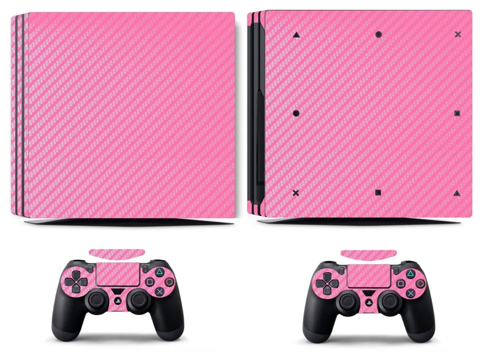 Наклейка из розового углеволокна для PS4 PRO Skin Pro Виниловая наклейка Sony PlayStation 4 и 2