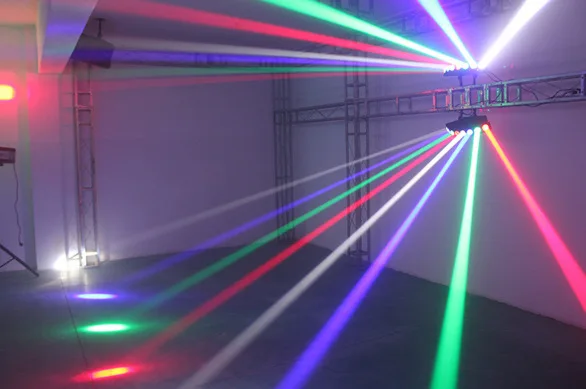 Stage Beam Lamps PRO DJ Show Party Lighting DMX512 Disco Bar Xmas RGB 8 Heads Projector Spotlights | Лампы и освещение