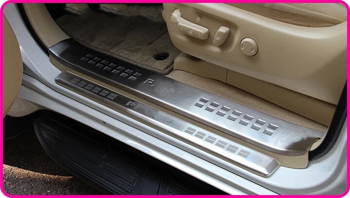 Защитные пластины для порогов дверей Higher star 8шт. (4 внутренние + 4 внешние) для TOYOTA Land Cruiser Prado 2010-2017 гг.