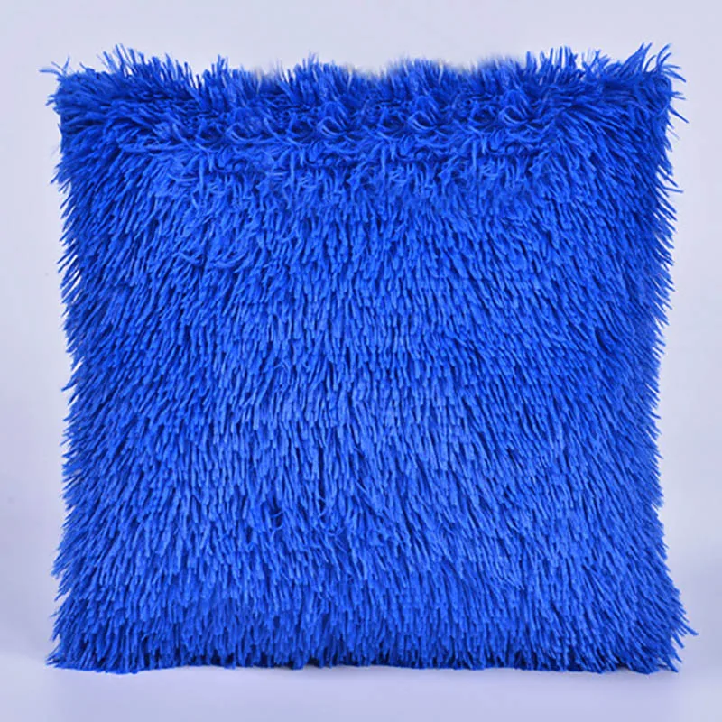 Длинная плюшевая декоративная подушка наволочка домашний декор меховая чехол