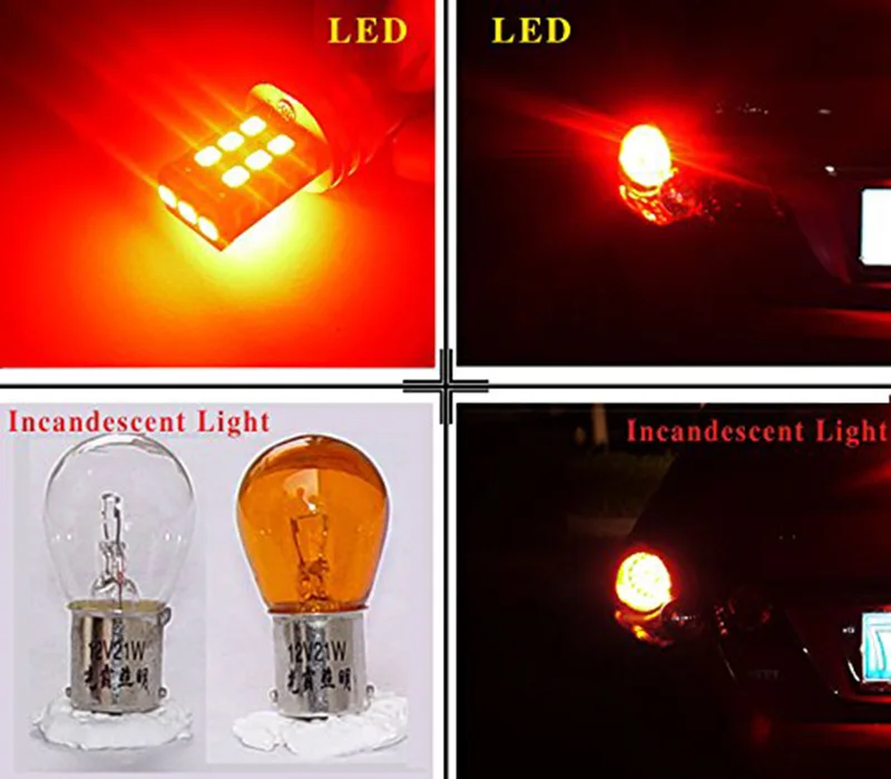 

4PCs 1157 High Power 15W Yellow Bulbs Brake Stop Tail Turn Signal LED Light Car Signal Reverse Free Shipping Car Lamp
