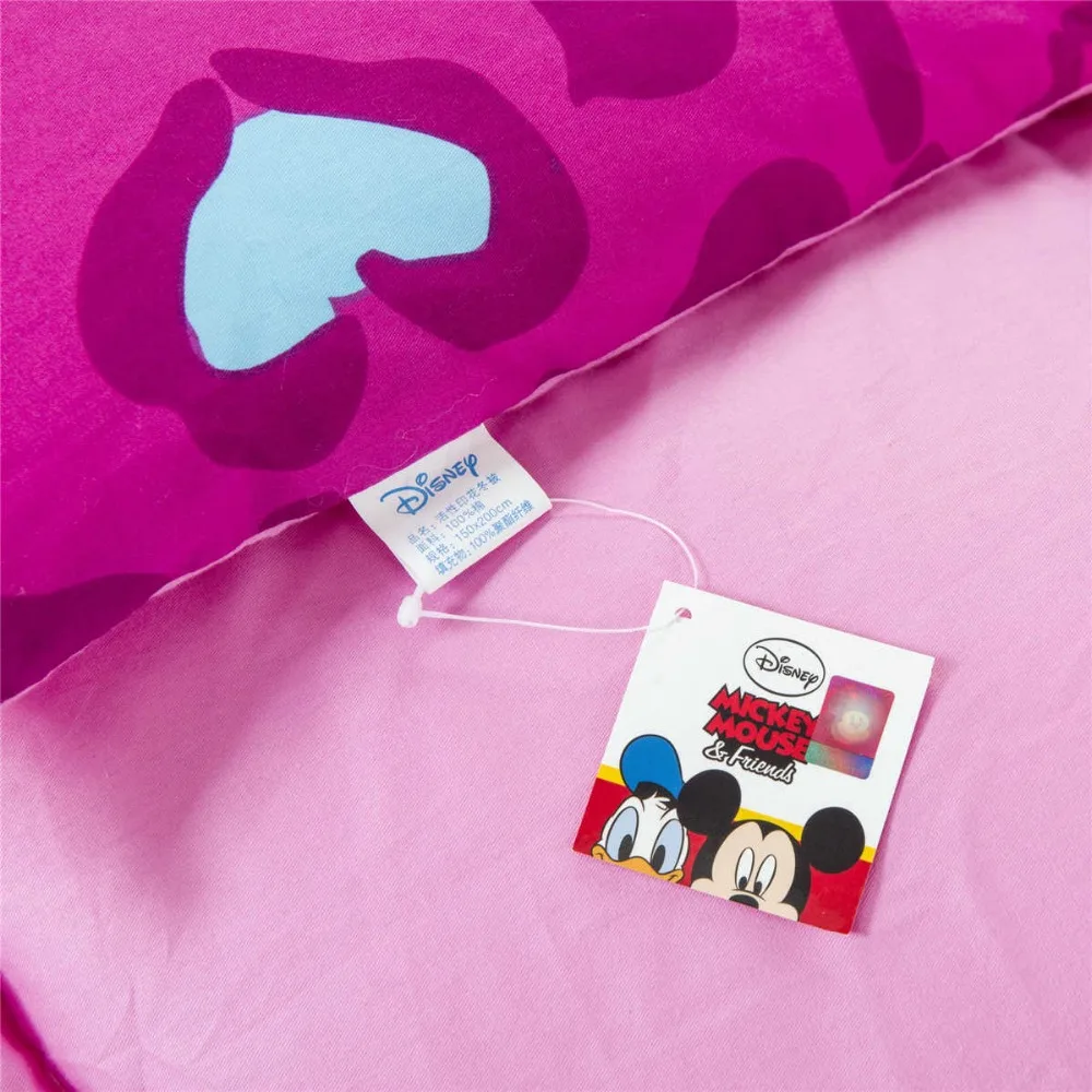 Стеганое одеяло с принтом Минни Маус односпальное Двухспальное для девочек 100%