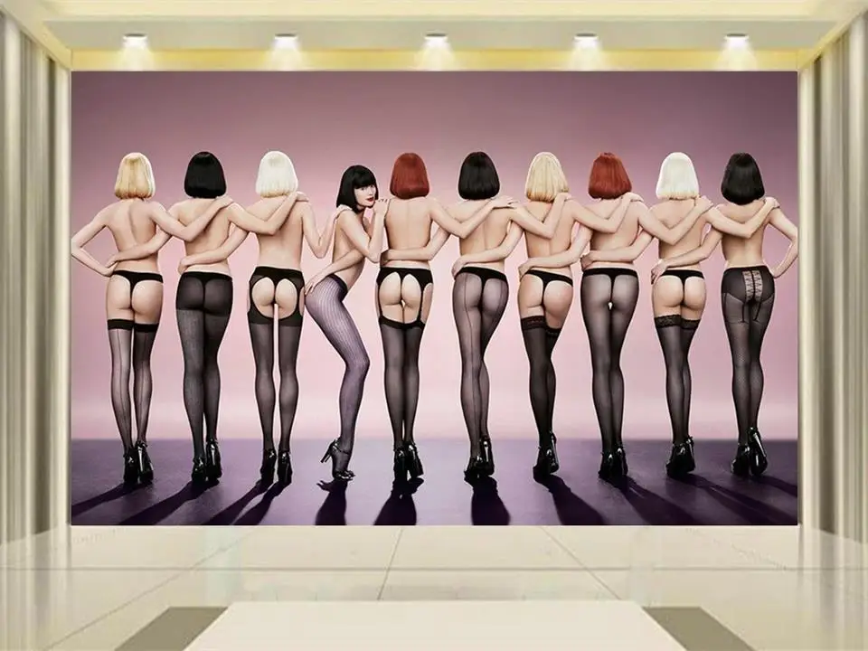 Фотообои на заказ 3d Фреска для гостиной модный Шелковый чулок живопись gi диван ТВ