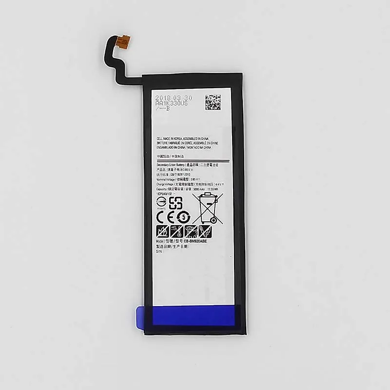Для Samsung Galaxy Note 5 батарея N9200 N920t N920c Note5 SM-N9208 N920P EB-BN920ABE 3000 мАч батареи высокого